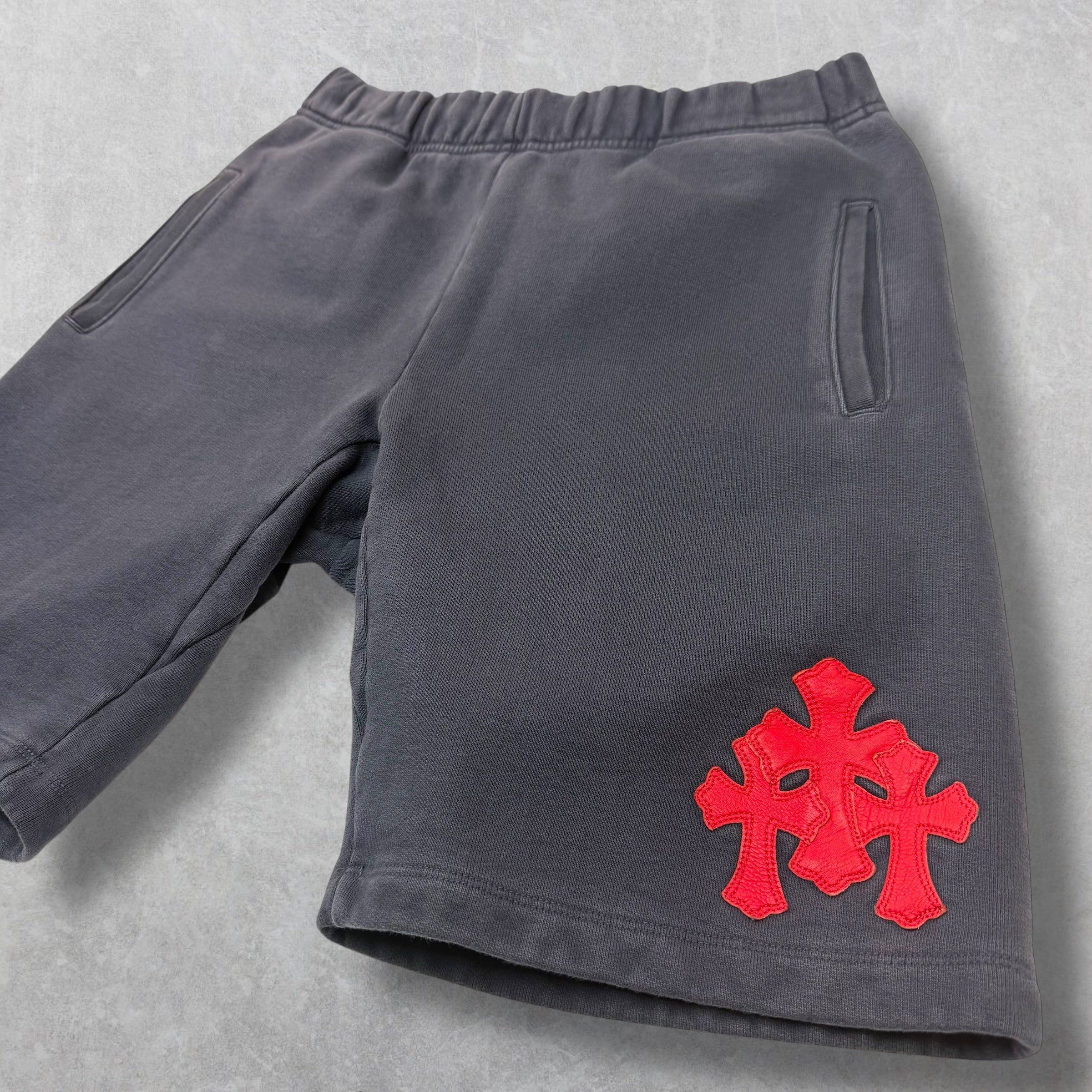Chrome Hearts Chrome Hearts Red Triple Cross Paper Jam Shorts M Size US 30 / EU 46 - 3 Thumbnail