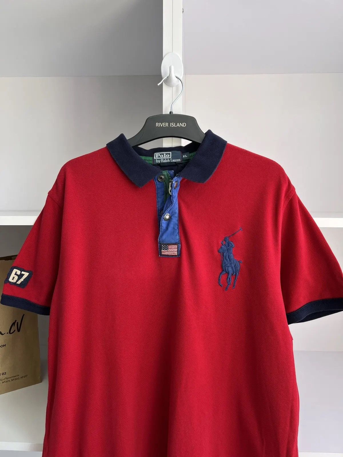 Polo Ralph Lauren × Vintage Vintage Polo Ralph Lauren Chief Keef style polo T-Shirt Size US XL / EU 56 / 4 - 7 Thumbnail