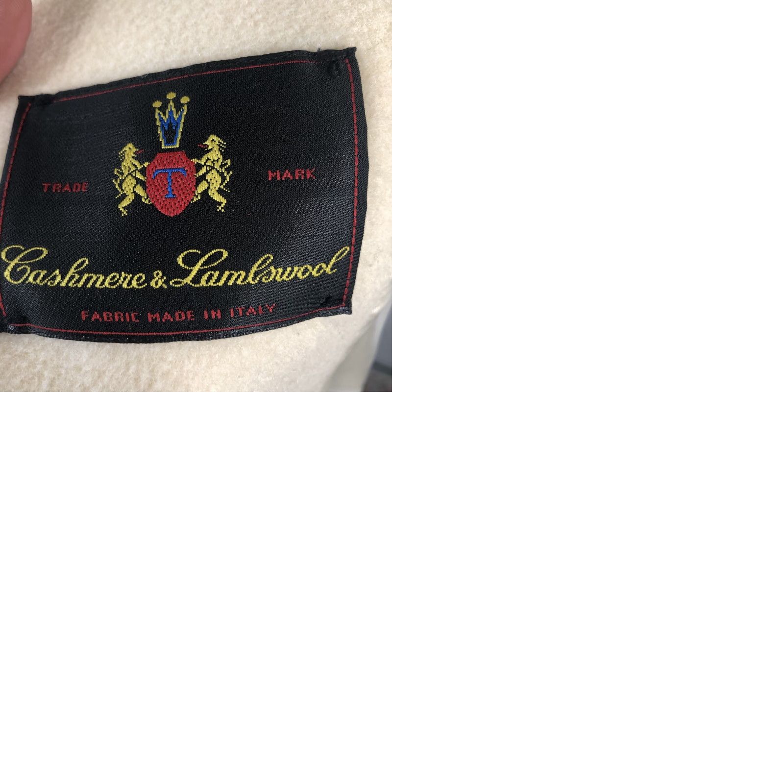 Vintage VINTAGE Larry Levine Coat Womens Large Cream Lambswool Cashmere Pea Coat Jacket Size L / US 10 / IT 46 - 11 Thumbnail