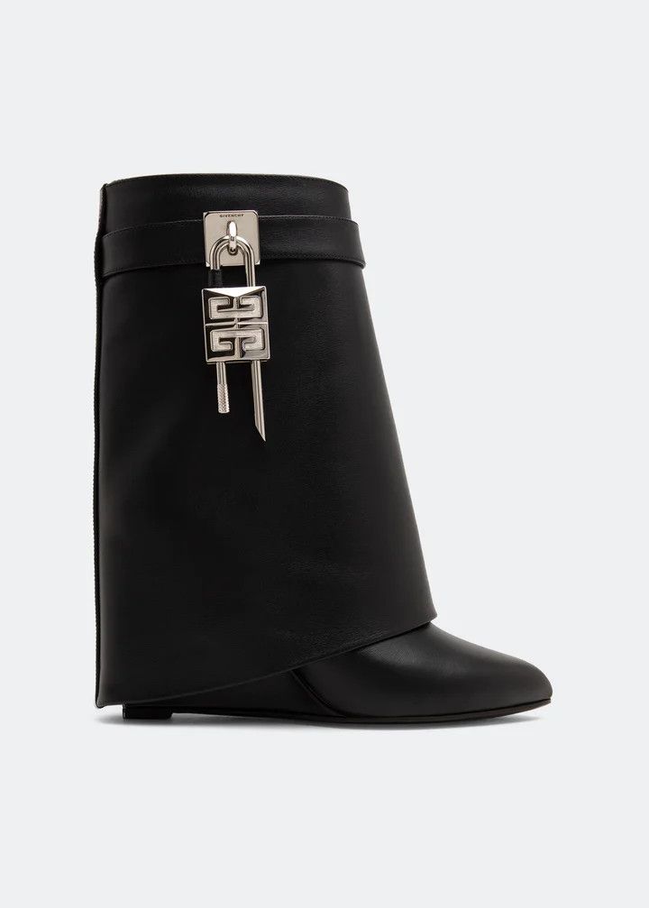 Givenchy o1srvl11e1225 Shark Lock Ankle Boots in Black Size US 6.5 / IT 36.5 - 1 Thumbnail