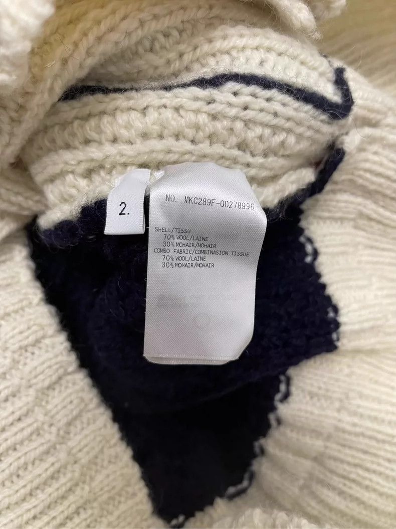 Thom Browne Thom Browne size2 A beige and dark blue striped wool sweate Size US M / EU 48-50 / 2 - 4 Thumbnail