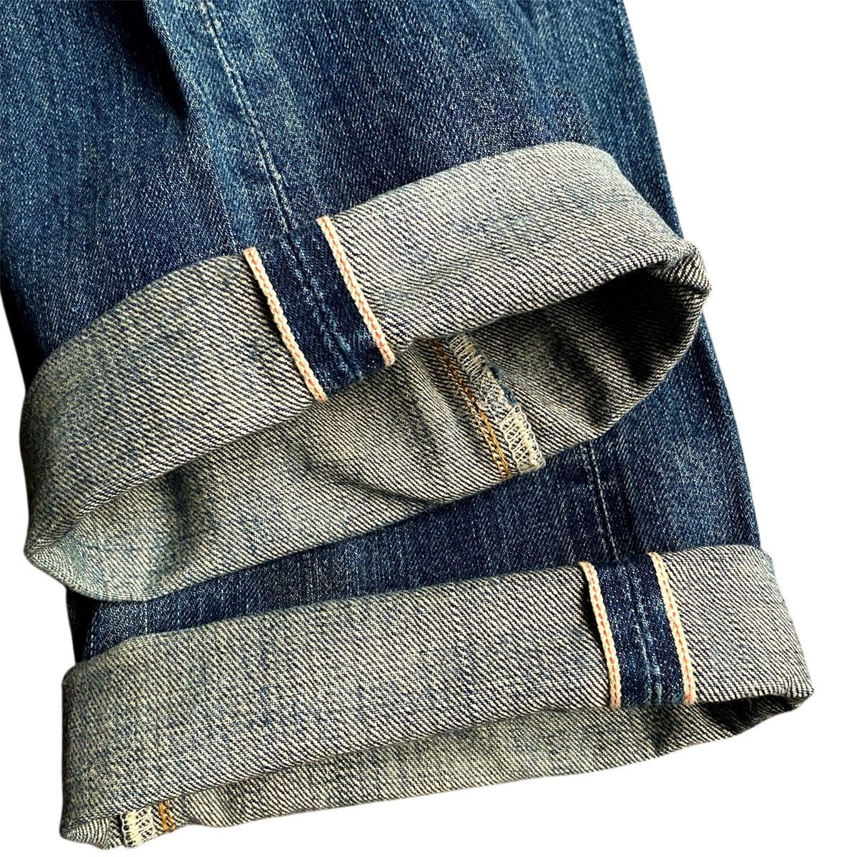 Levi's × Levi's Vintage Clothing × Vintage Crazy Vintage Levis 502 BigE Redline Selvedge Distress Jeans Size US 29 - 11 Thumbnail