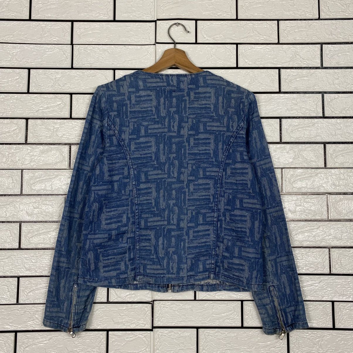 Japanese Brand Luchile Cropped Denim Zipper Jacket Biker Issey Miyake Size US M / EU 48-50 / 2 - 9 Thumbnail