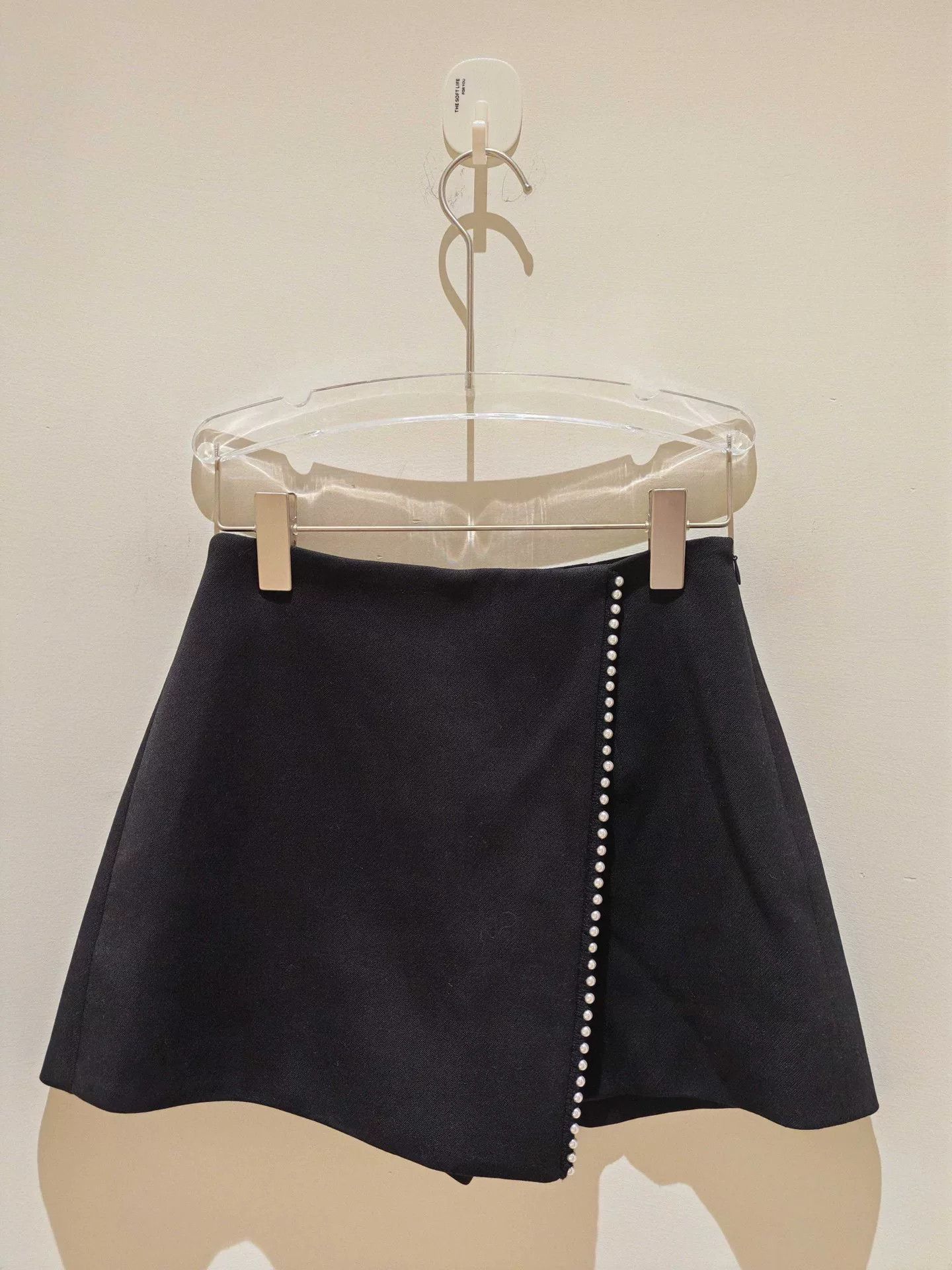 CAROLINE CONSTAS CAROLINE New Black Beaded Skirt Pants Size 28" / US 6 / IT 42 - 1 Thumbnail