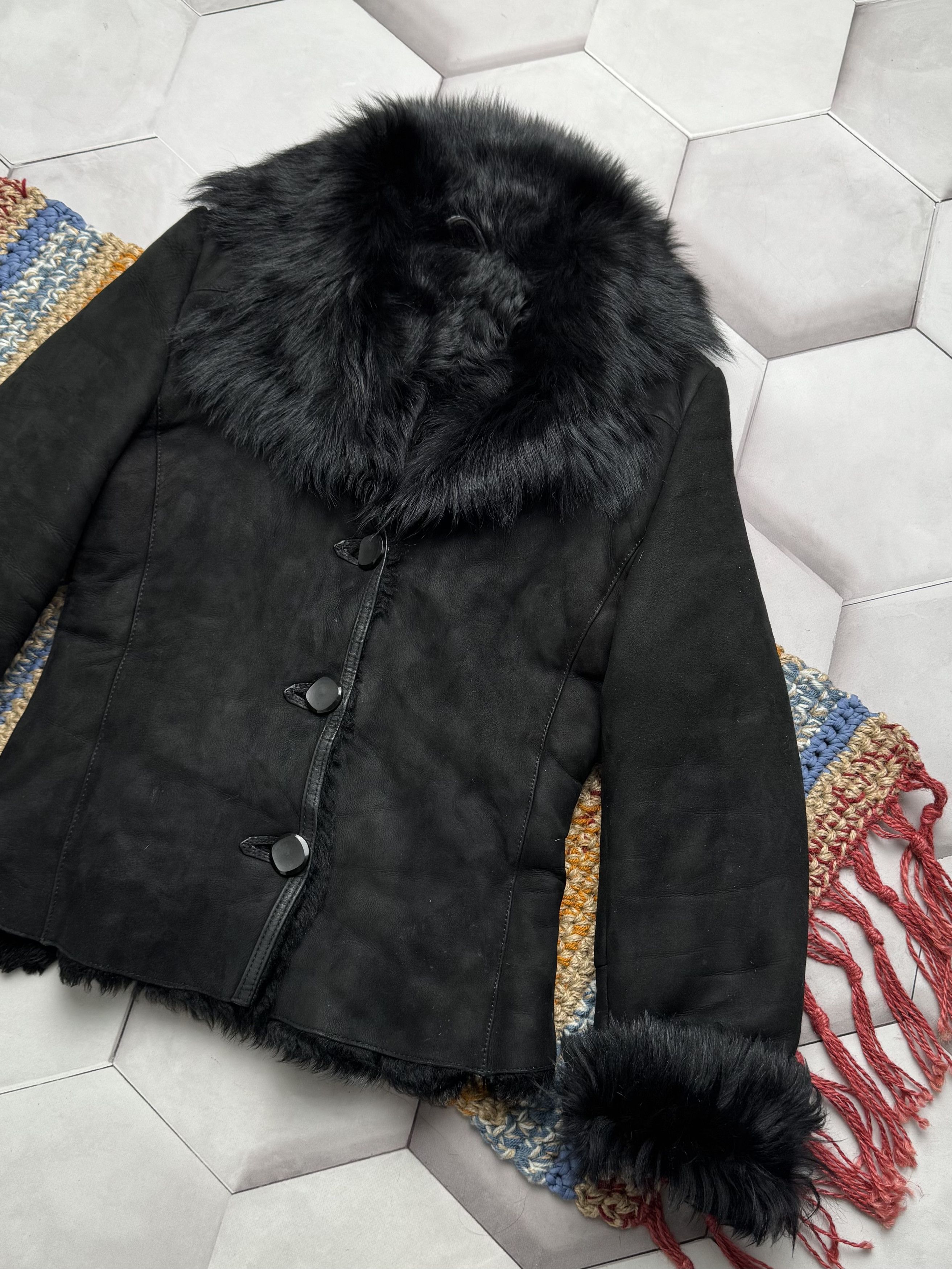 Japanese Brand Vintage Real Sheepskin Jacket (E4) Size S / US 4 / IT 40 - 3 Thumbnail