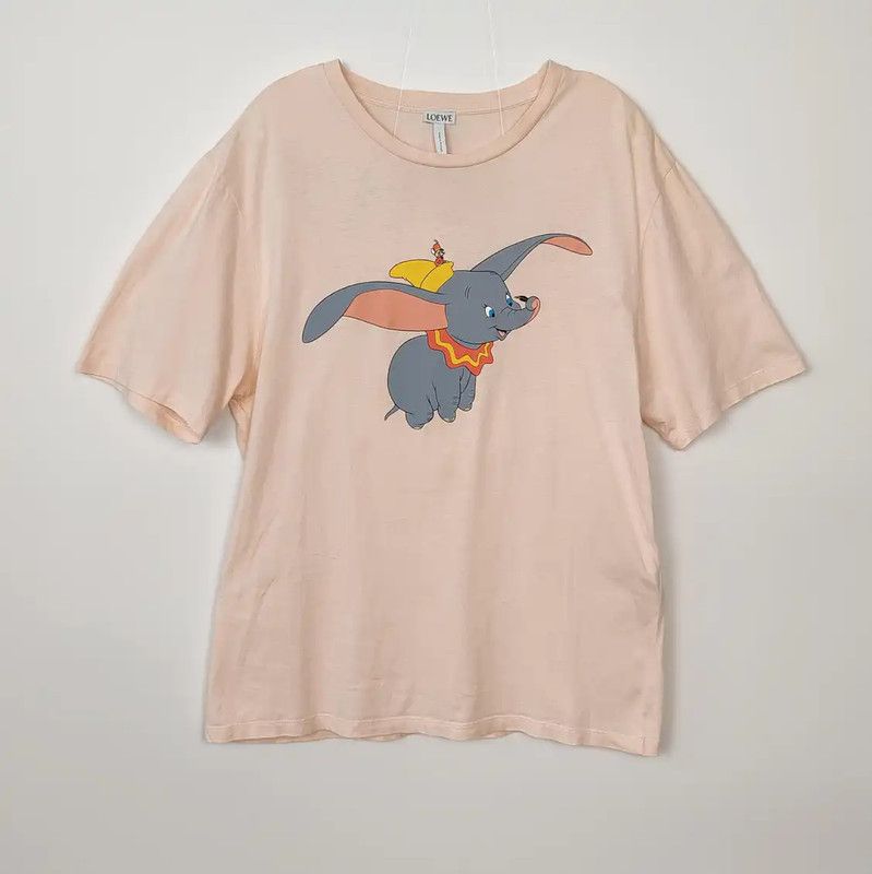 Loewe Loewe Pink Cotton Dumbo Graphic T-Shirt 0089 Size US L / EU 52-54 / 3 - 1 Thumbnail