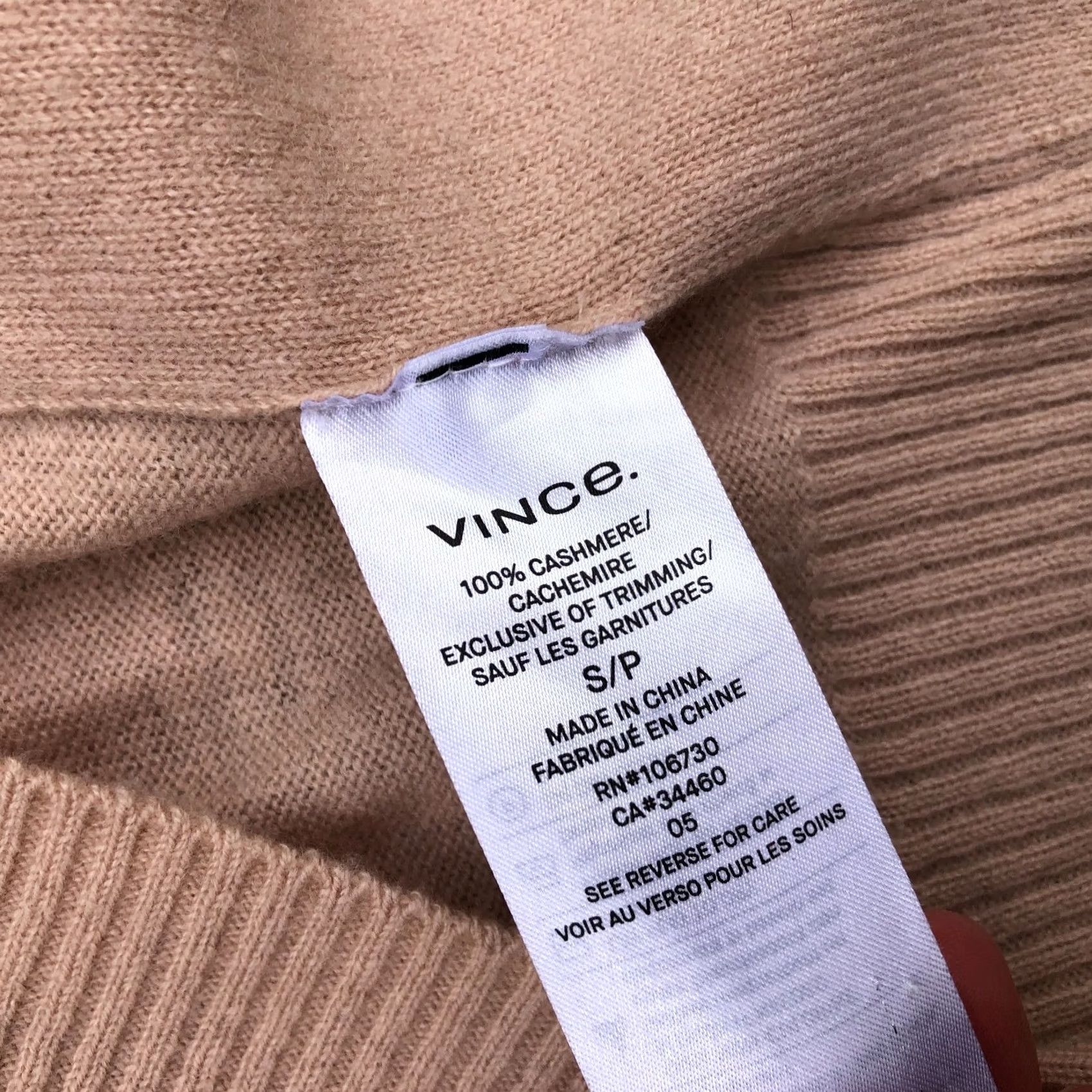 Vince Vince 100% Cashmere Pullover Sweater Women's Small Pink Long Sleeve Shirt Pullover Womens Moved for Search Size S / US 4 / IT 40 - 7 Thumbnail
