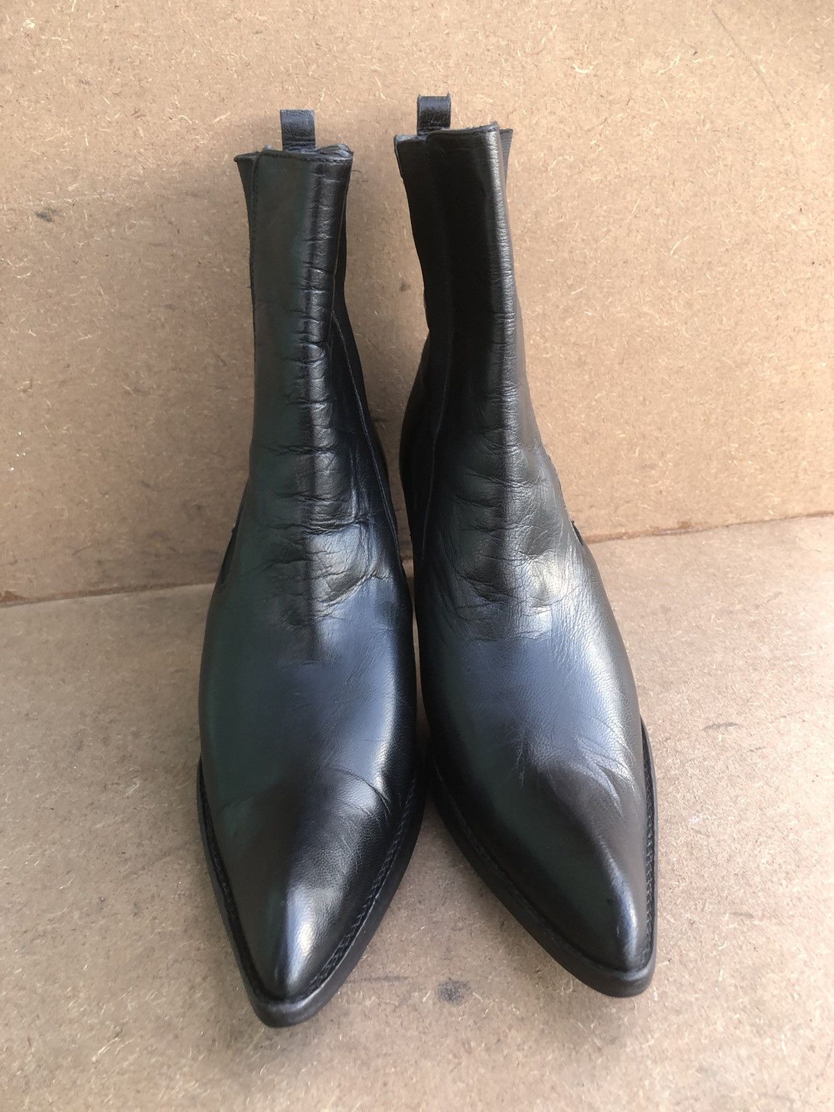 Miu Miu MIU MIU Black Calfskin Leather Women’s Boots Size 37.7 Size US 7.5 / IT 37.5 - 4 Thumbnail