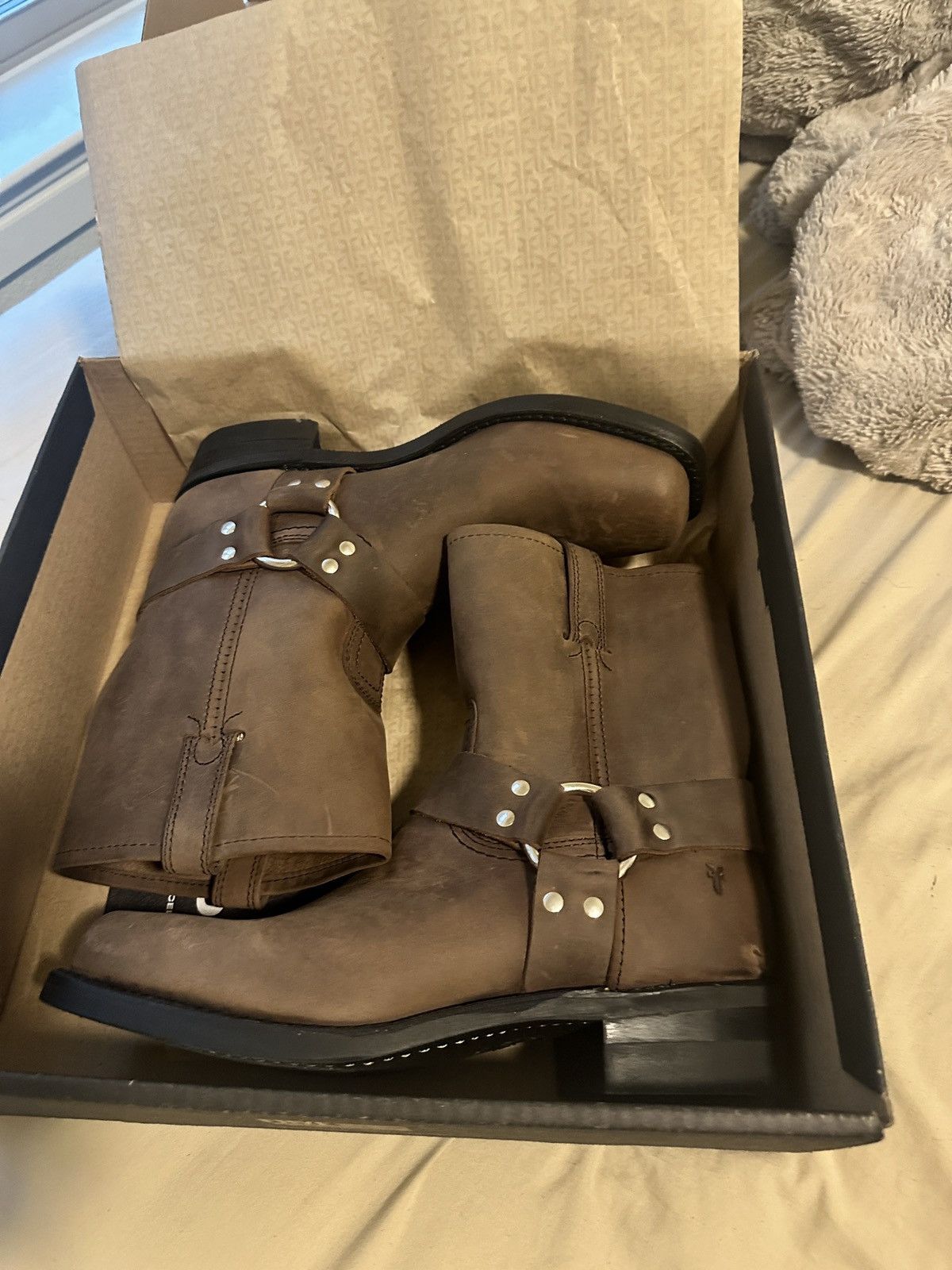 Frye Frye harness boots 8R tan color Size US 10 / EU 43 - 19 Thumbnail