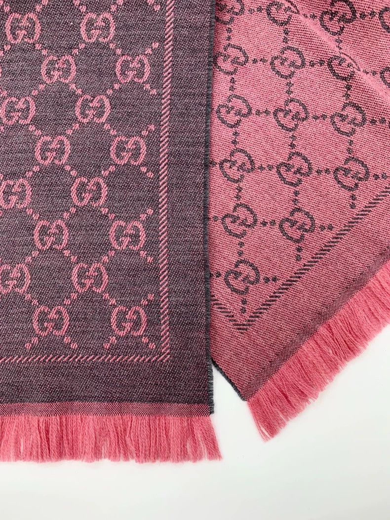 Gucci Gucci Gray and pink color block logo double G full print do Size ONE SIZE - 5 Thumbnail
