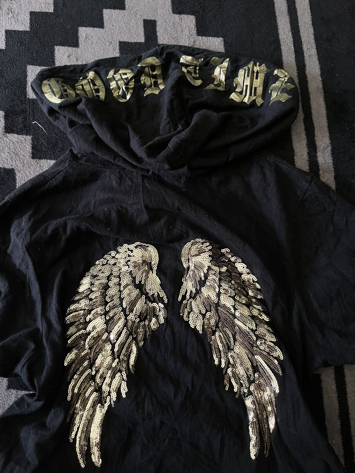 Le Grande Bleu (L.G.B.) 2000s Fun spo glitter gold vkei vest hoodie Size US S / EU 44-46 / 1 - 4 Thumbnail