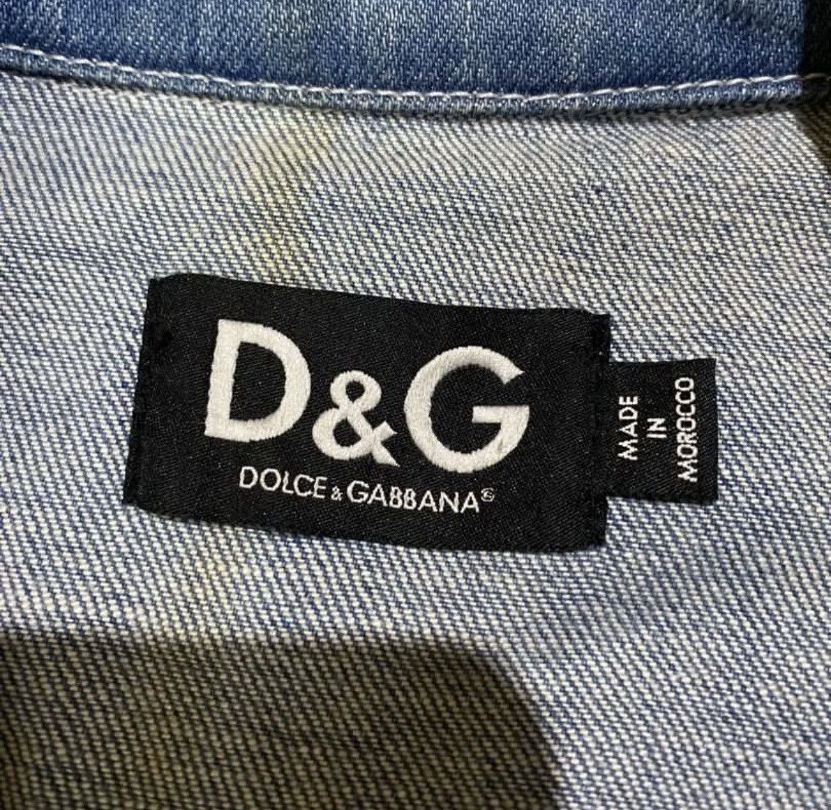 Dolce & Gabbana Vintage Dolce&Gabbana Distressed Denim Jacket Size S / US 4 / IT 40 - 4 Thumbnail