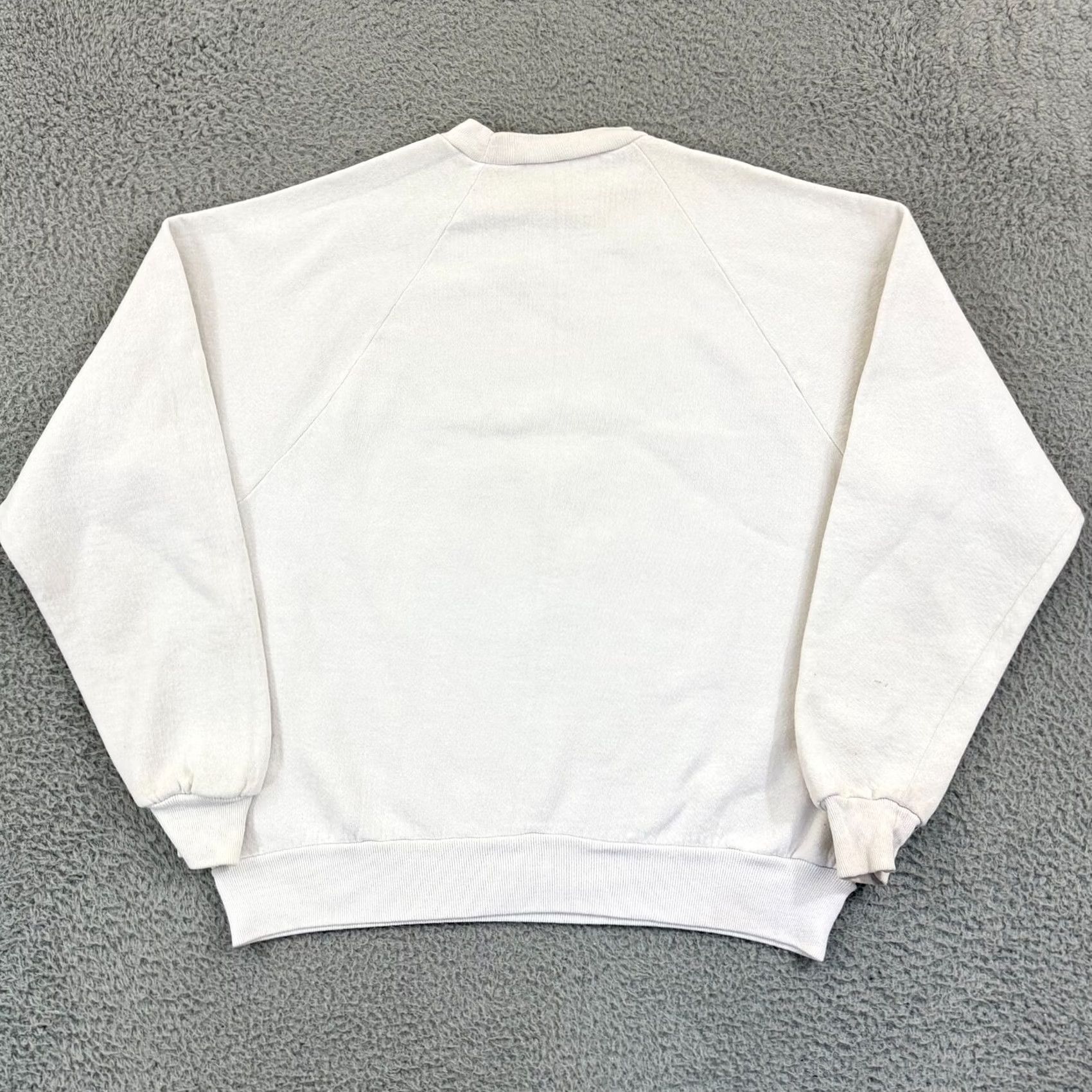 Jerzees VINTAGE Rehoboth Beach Sweatshirt Mens M White Long Sleeve Pullover Beach Logo USA 90s Graphic Print Size US M / EU 48-50 / 2 - 6 Thumbnail