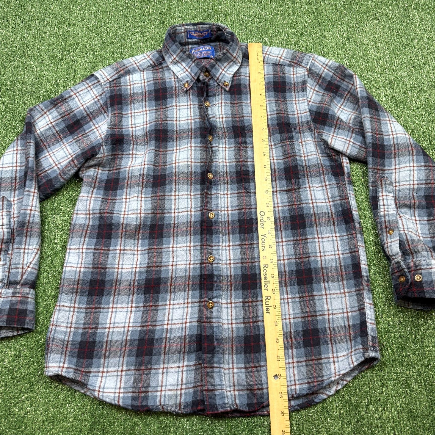 Pendleton VINTAGE Pendleton Board Shirt Shirt Men M Blue Plaid Wool Button-Up Long Sleeve 90s Christmas Outdoors Mens Size US M / EU 48-50 / 2 - 5 Thumbnail