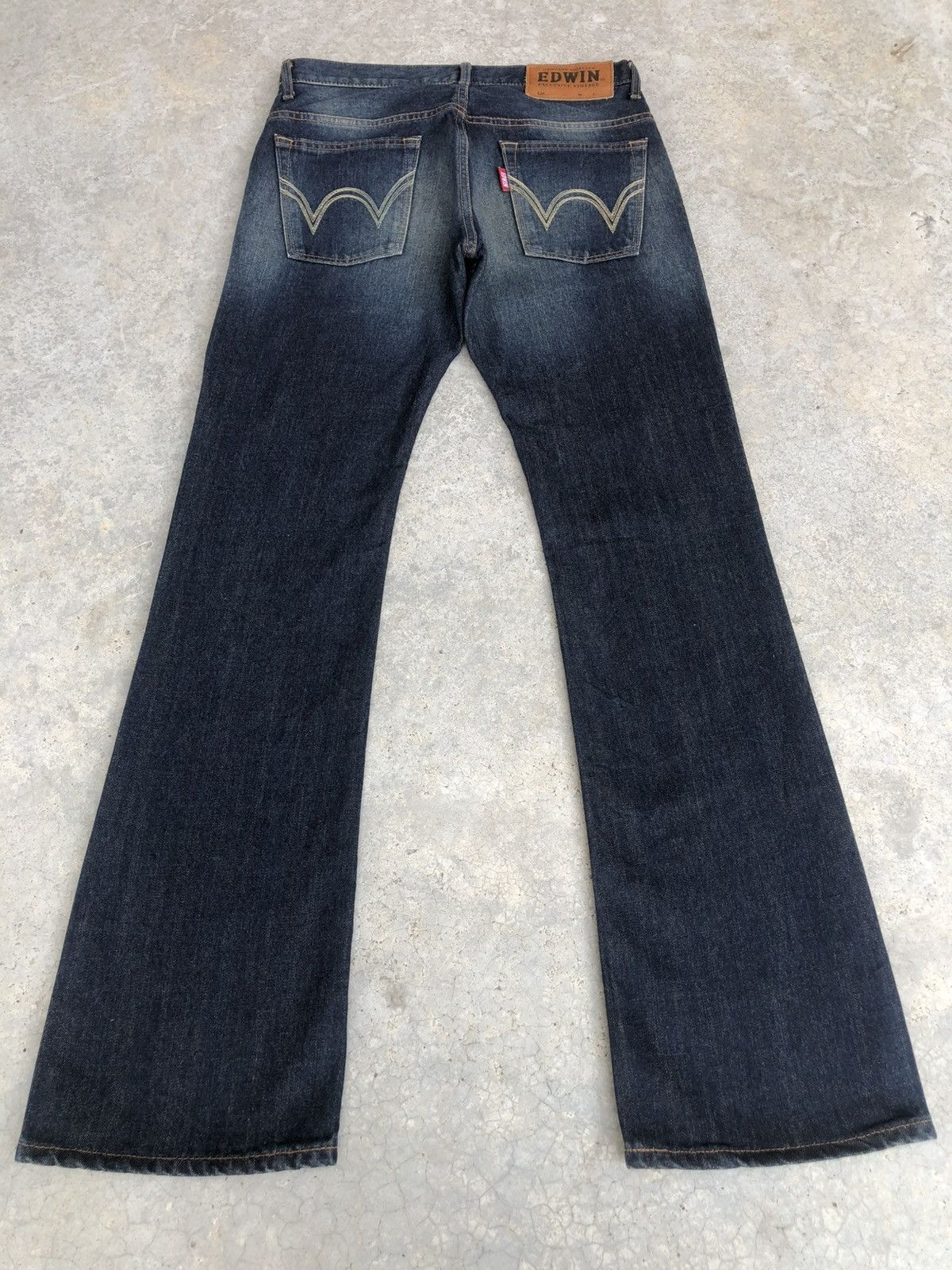 If Six Was Nine Japanese Edwin XU Flared Jeans Distressed Jeans Size US 31 - 1 Thumbnail