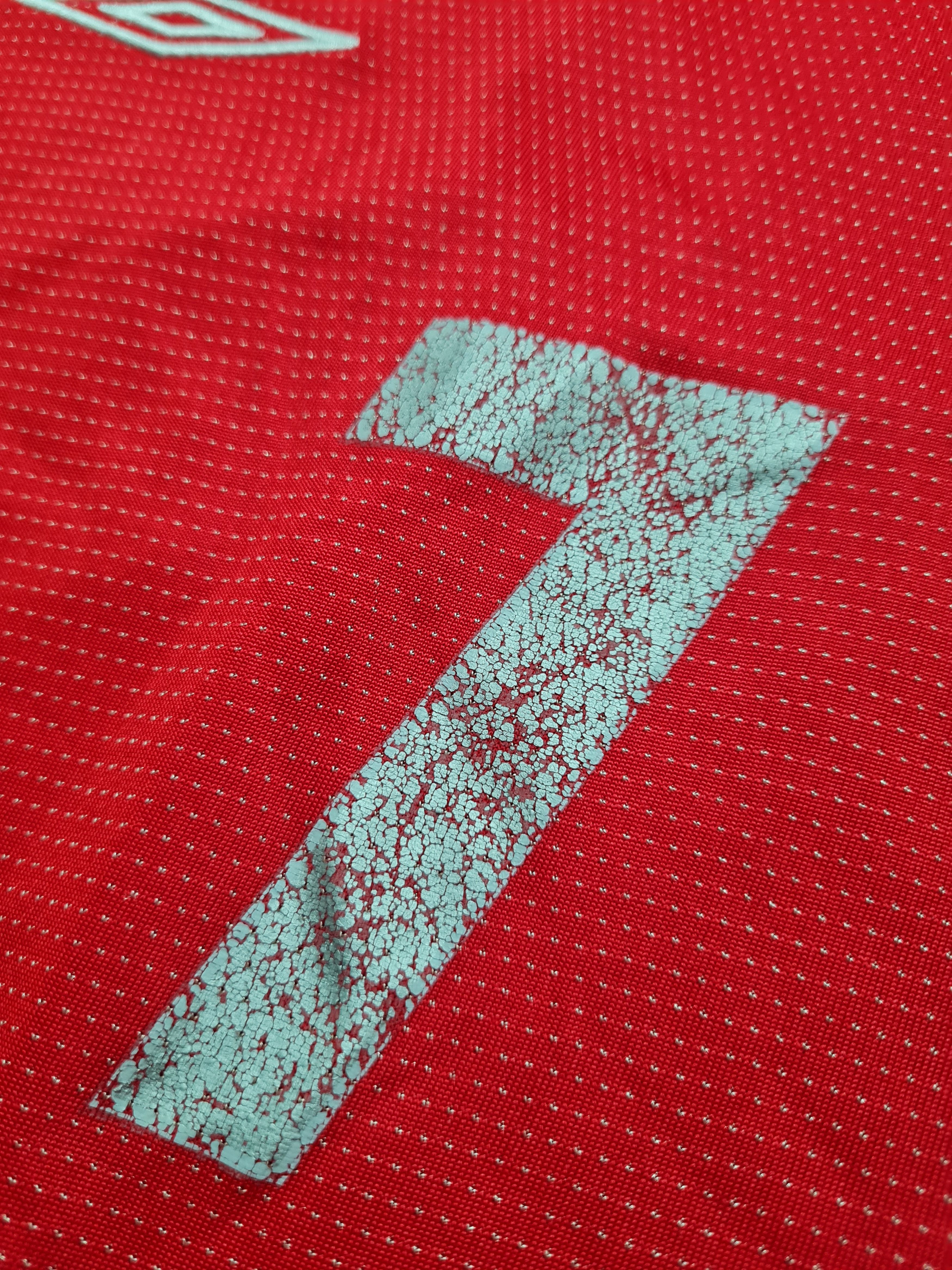 Umbro 2004/2006 England 7 Beckham Red Away Soccer Shirt Kit Umbro Size US S / EU 44-46 / 1 - 13 Thumbnail