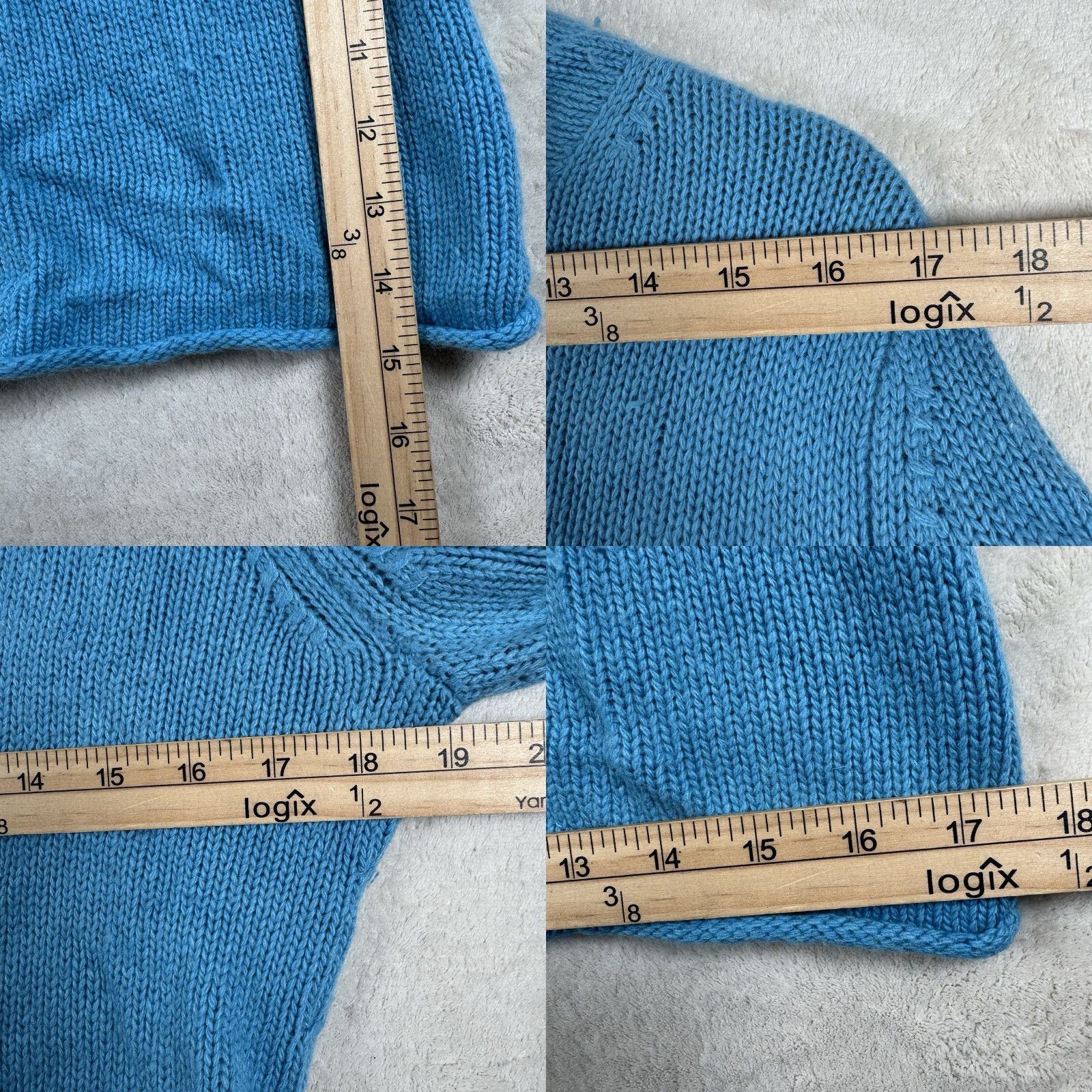 J.Crew J.CREW Merino Wool Blue Turtleneck Sweater Raglan Sleeve Pullover M Women’s Knit Lightweight Breathable Classic Academia Winter Fall Spring Vintage No Size M / US 6-8 / IT 42-44 - 8 Thumbnail