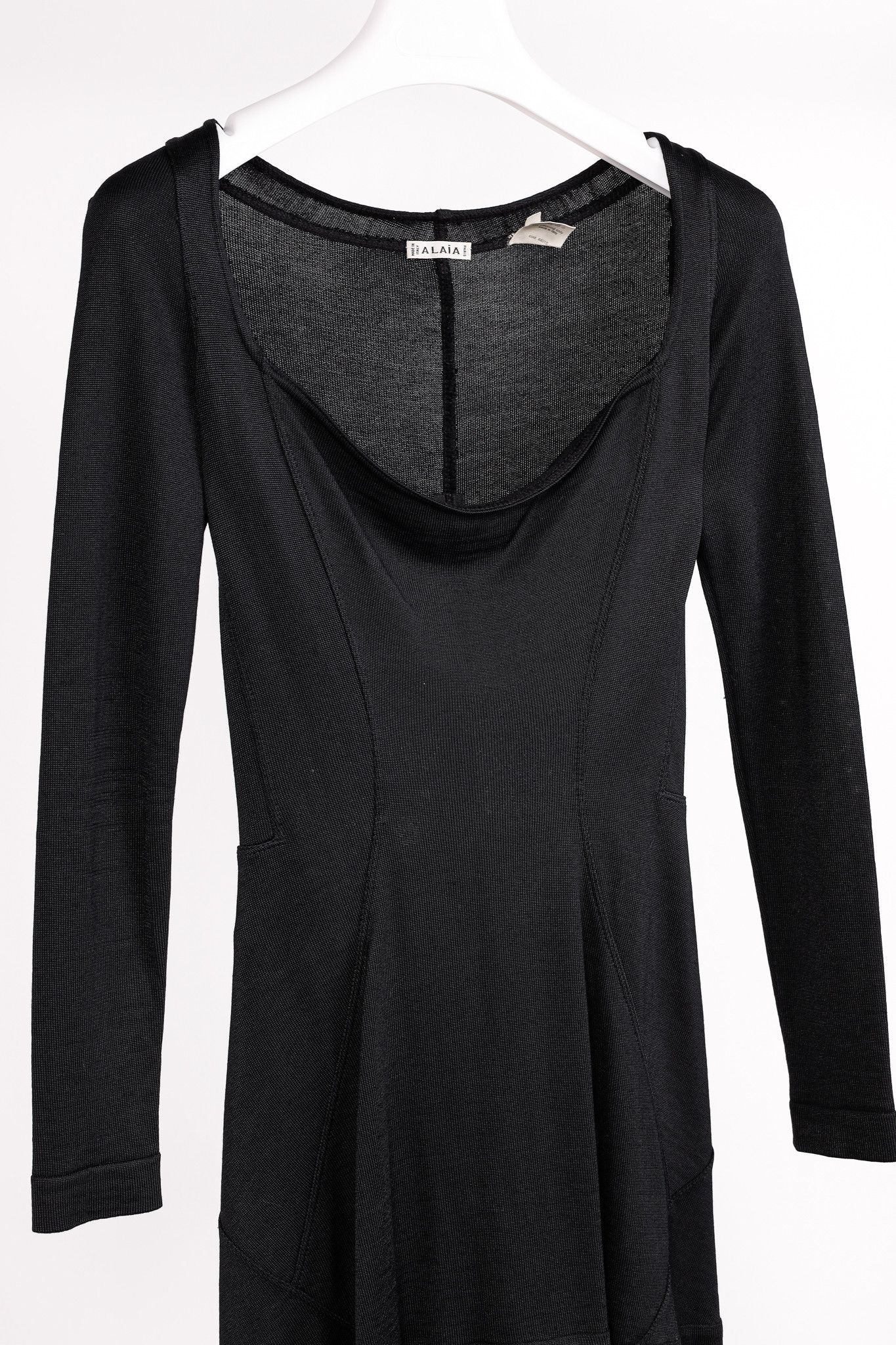 Alaia Alaïa Vintage Panelled Black Knit Skater Dress Size XS / US 0-2 / IT 36-38 - 3 Thumbnail