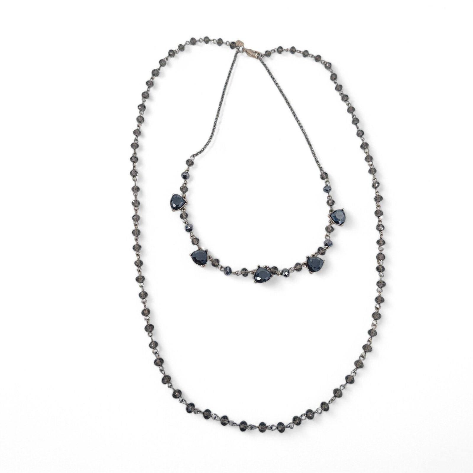 Banana Republic Banana Republic Layered Necklace Smoke Crystal Beads Size ONE SIZE - 7 Thumbnail