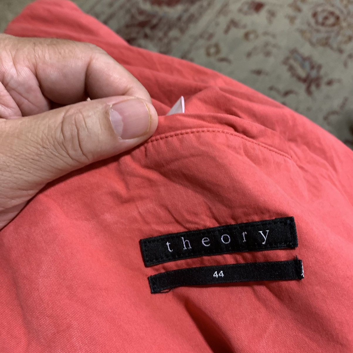 Theory Theory 2 Btn Single Vent Cotton Blazer Size 44R - 13 Thumbnail