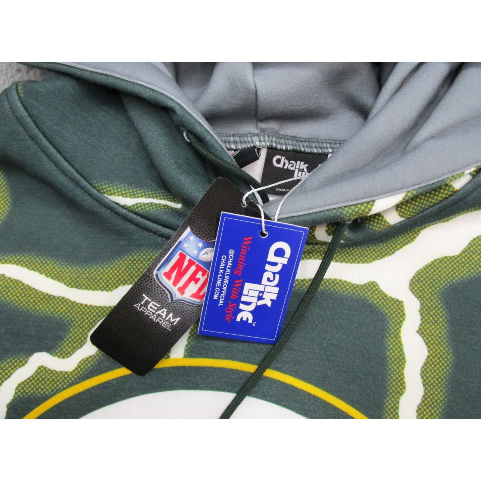 Chalk Line Chalk Line NFL Green Bay Packers Hoodie Sweatshirt Mens 4XL Green Pullover Long Sleeve Sports New Size US XXL / EU 58 / 5 - 2 Thumbnail