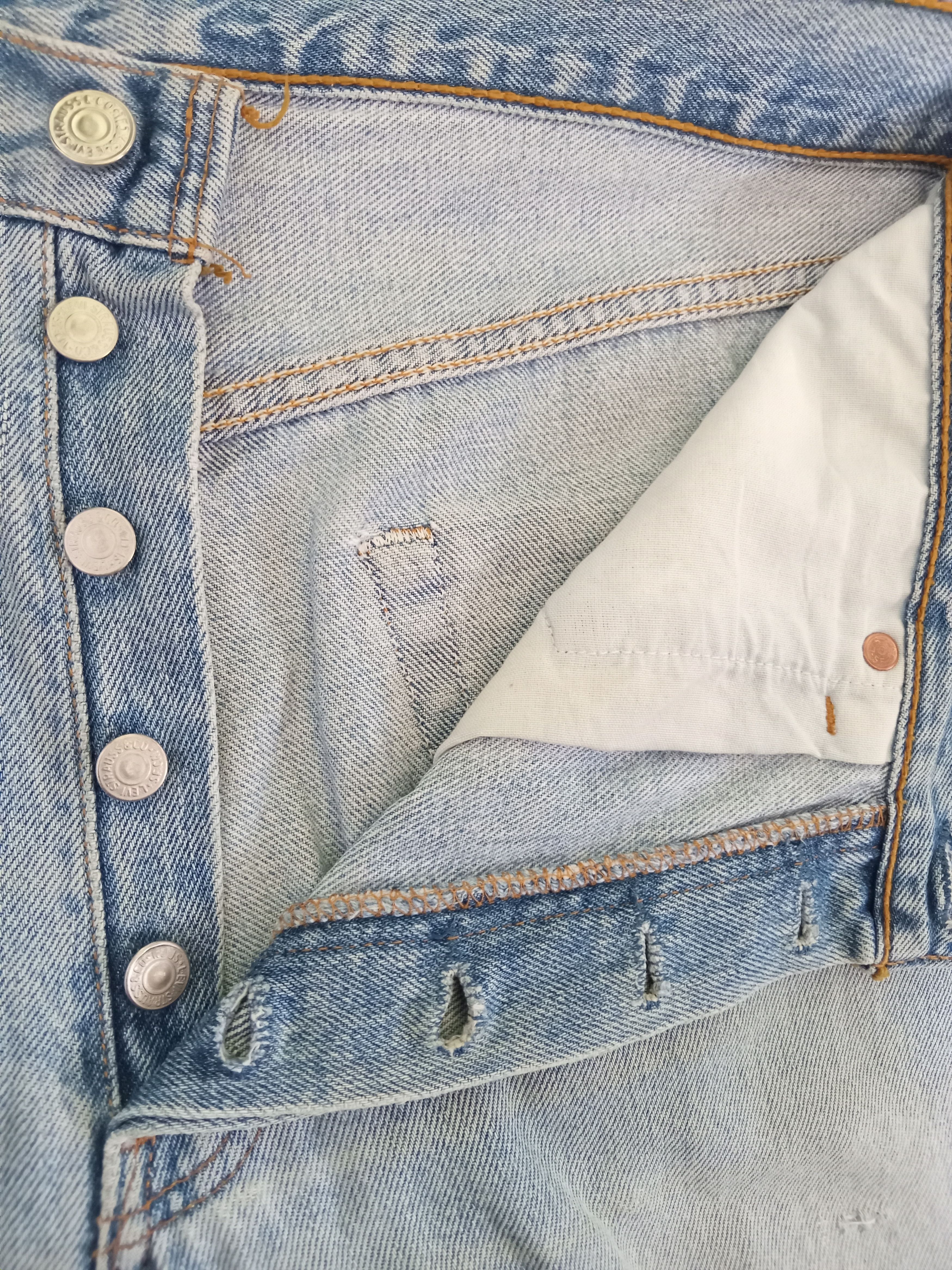 Levi's × Levi's Made & Crafted × Vintage 💥Very Rare💥Vintage LEVI'S 501 Distressed Studded Jeans Size US 32 / EU 48 - 6 Thumbnail