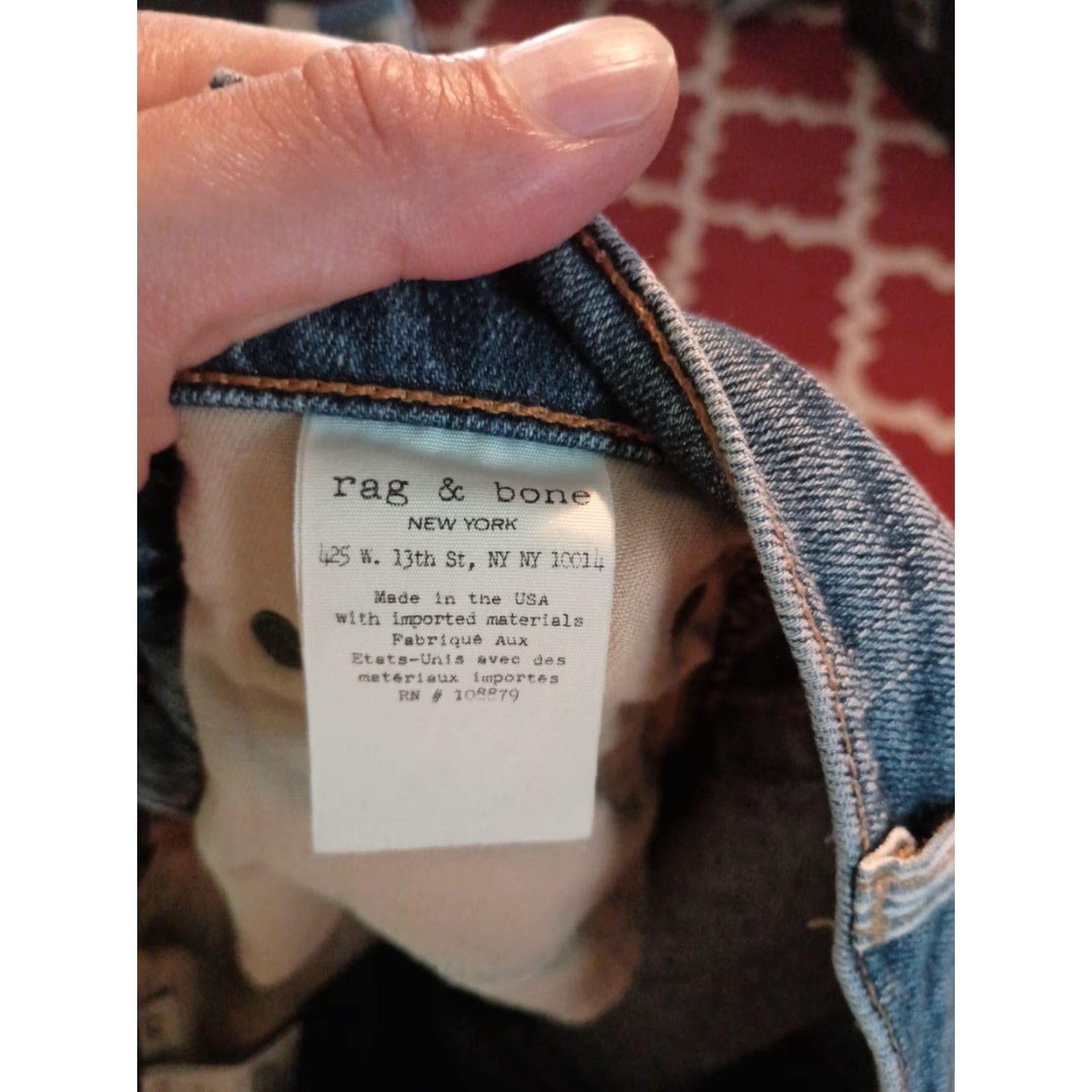 Rag & Bone VINTAGE rag & bone Jeans Women 27 Blue USA Tomboy Patches Bootcut Included Signs of Wear Size 27" / US 4 / IT 40 - 7 Thumbnail