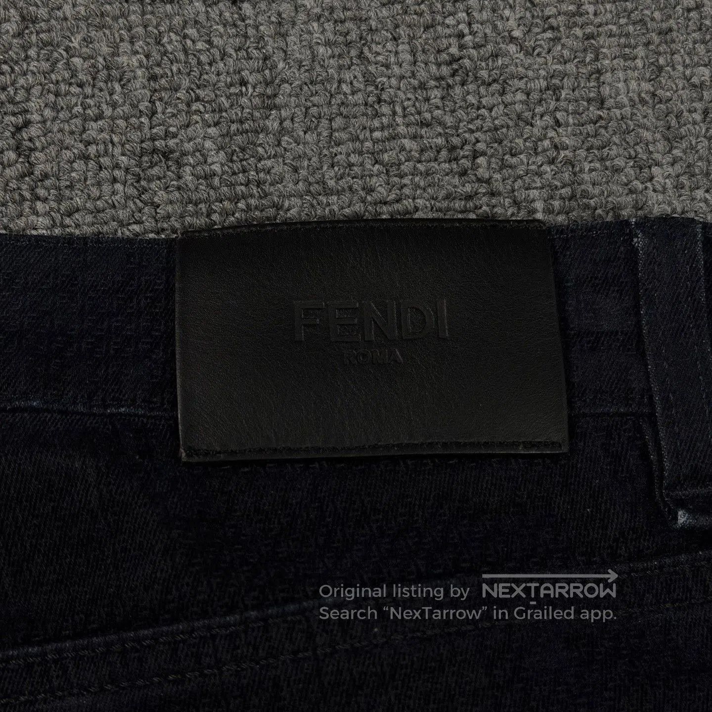 Fendi Fendi Flocked All-Over Print Black Jeans. Size US 32 / EU 48 - 8 Thumbnail