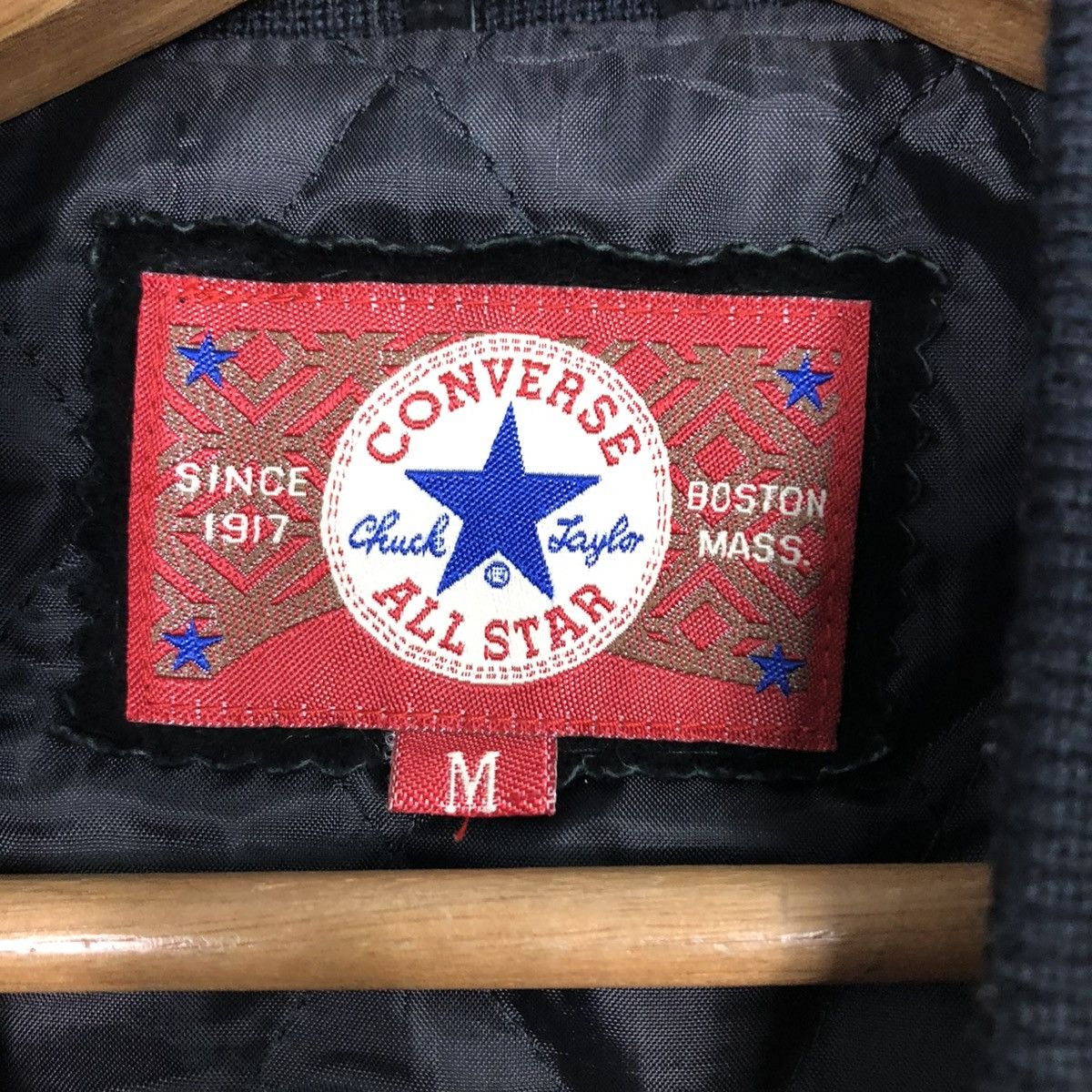 Japanese Brand 🔥VINTAGE BOMBER LEATHER JACKET CONVERSE ALL STAR BOSTON MASS Size US M / EU 48-50 / 2 - 20 Thumbnail