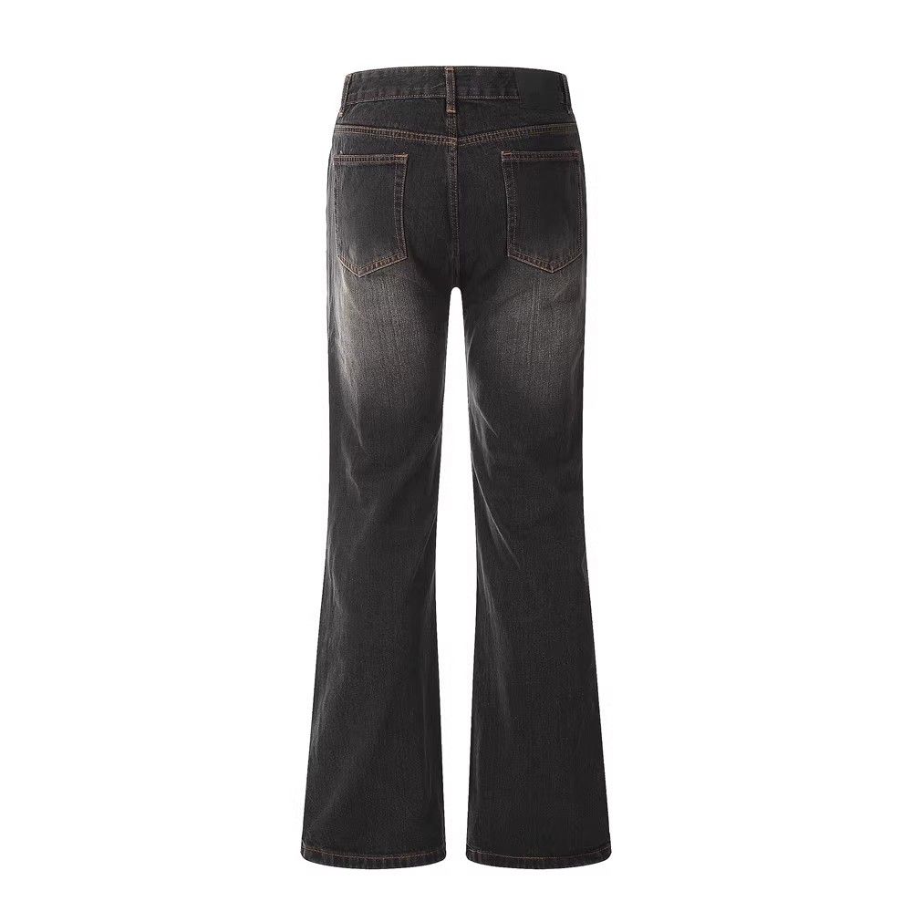Japanese Brand × Jean Washed distressed men's hippie loose trendy flared jeans Size US 32 / EU 48 - 2 Thumbnail