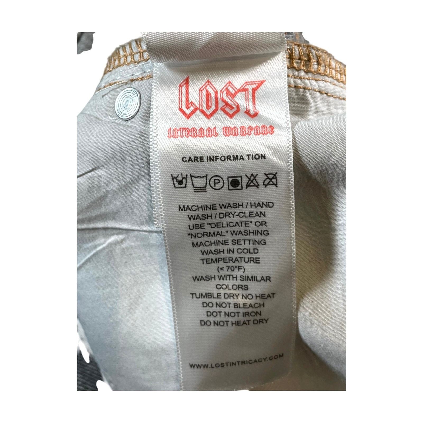 LOST INTRICACY Lost Intricacy "Rhinestone All Over" Grey Jeans Size US 36 / EU 52 - 6 Thumbnail