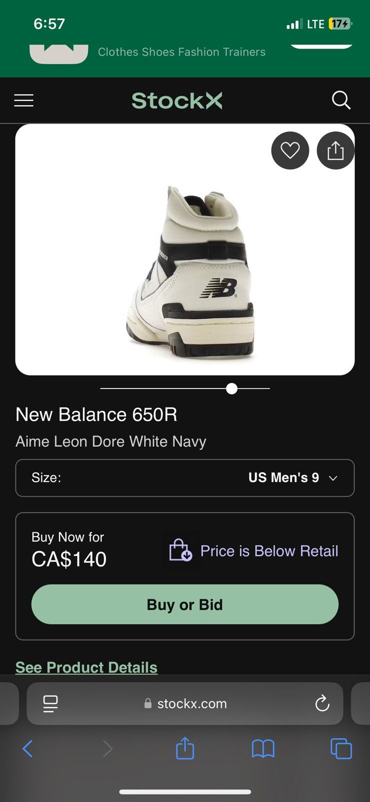 Aime Leon Dore × New Balance Navy and White New balance 650 Aim Leon Dore Size US 9 / EU 42 - 6 Thumbnail