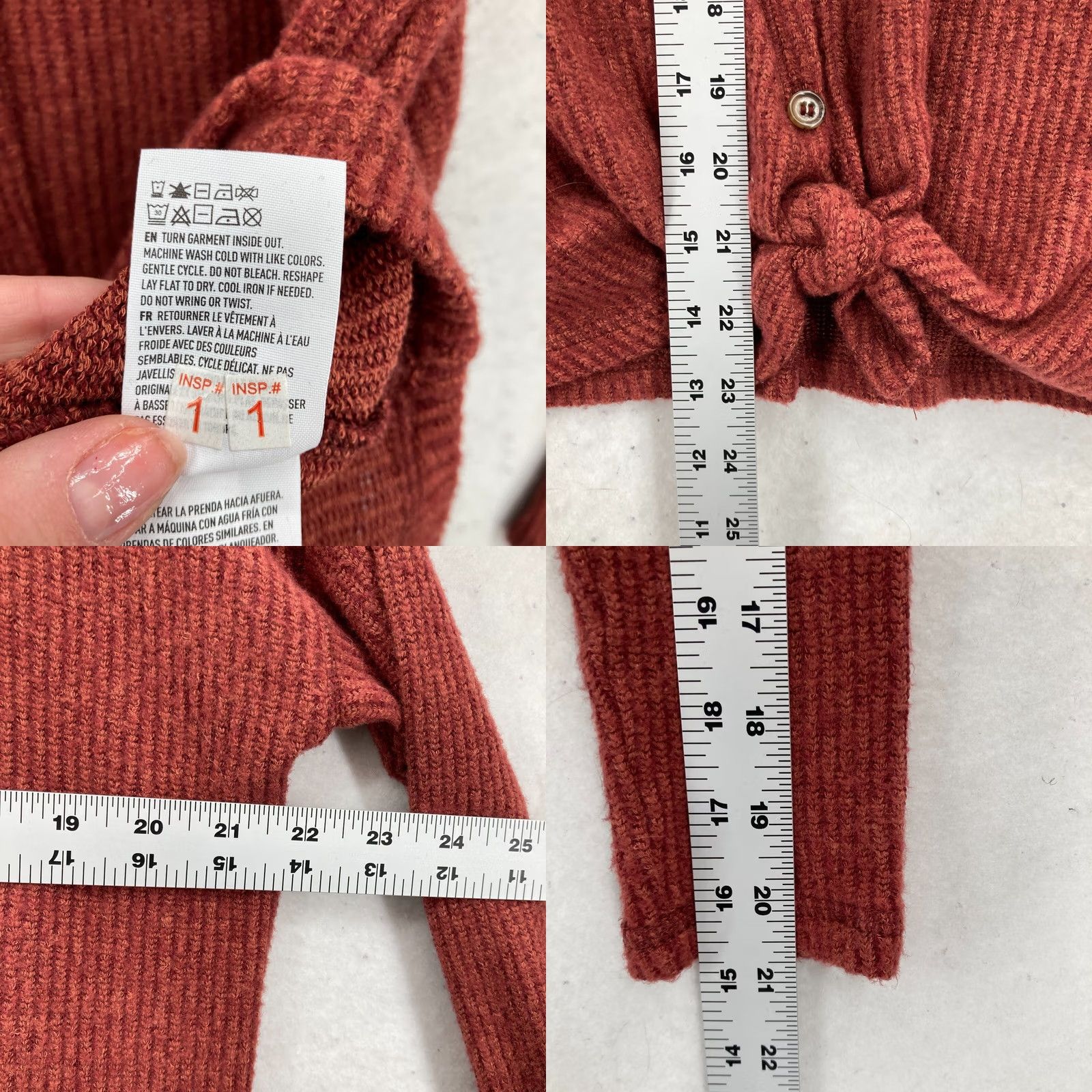 American Eagle Outfitters American Eagle Sweater Cardigan Red Medium Casual Boho Size M / US 6-8 / IT 42-44 - 8 Thumbnail