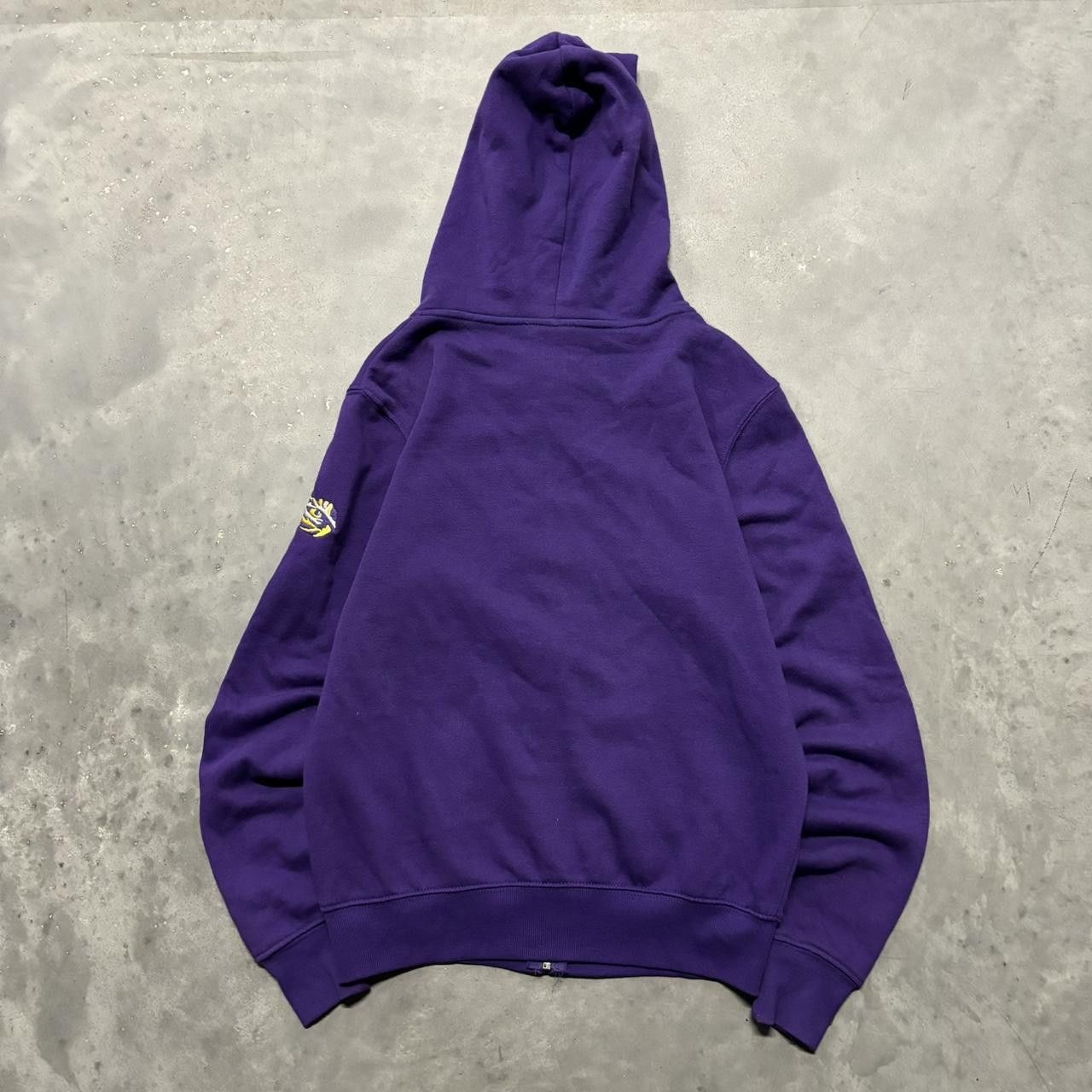Japanese Brand × Vintage Crazy Vintage Y2K/2000s Purple LSU College Spellout Essential Zip Up Hoodie! Size S / US 4 / IT 40 - 7 Thumbnail