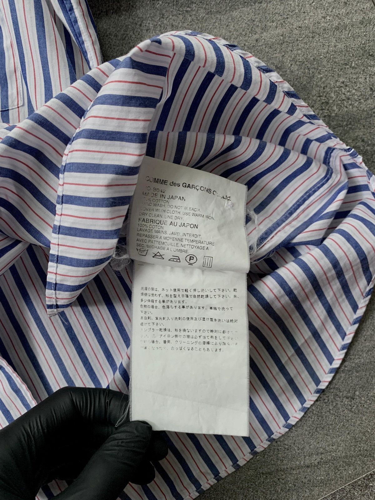 Comme des Garcons Homme FREE TAX! CDGH Striped Longsleeve Shirts Size US S / EU 44-46 / 1 - 7 Thumbnail