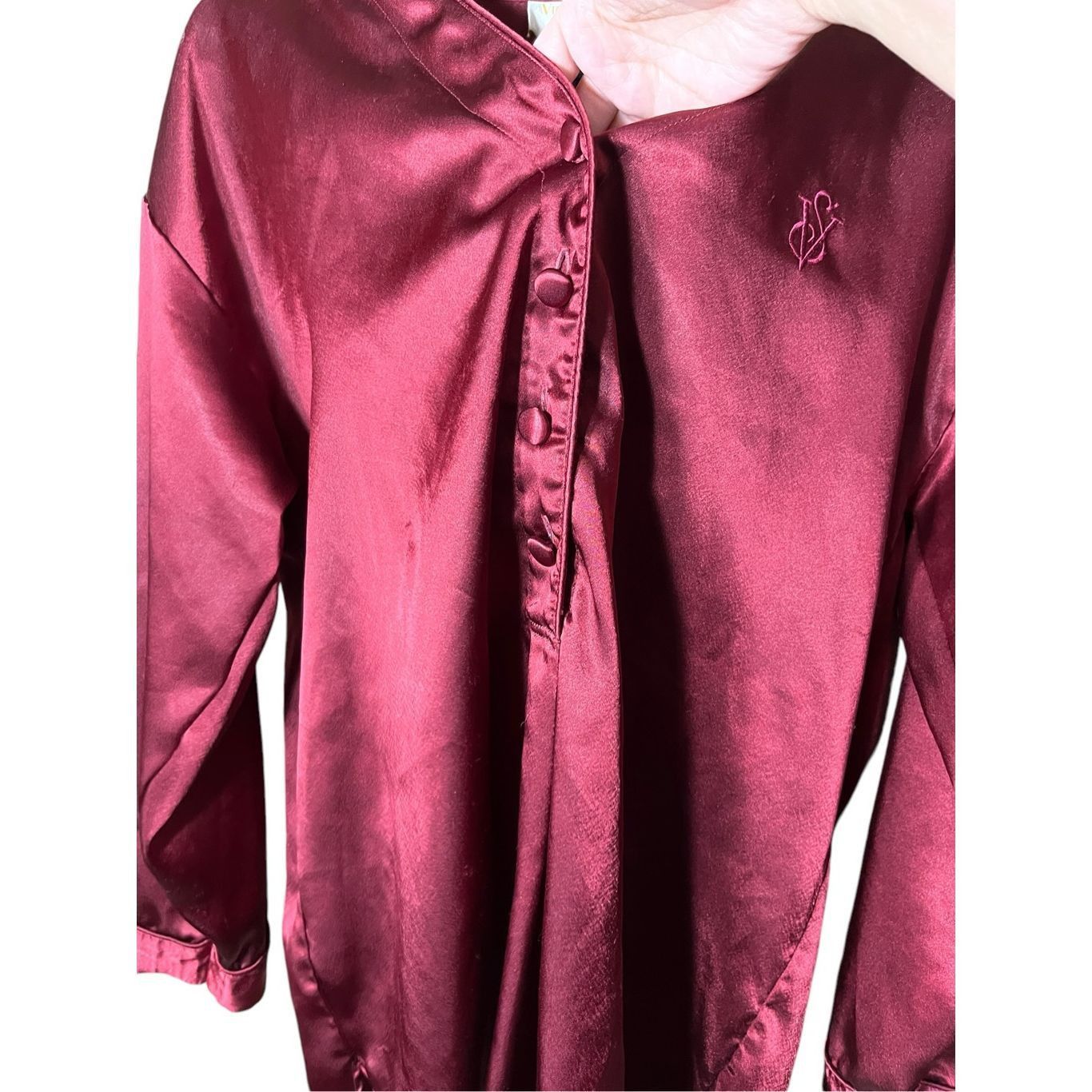 Victoria's Secret Vintage Victoria’s Secret Gold Label Maroon Satin Nightgown Size S / US 4 / IT 40 - 6 Thumbnail