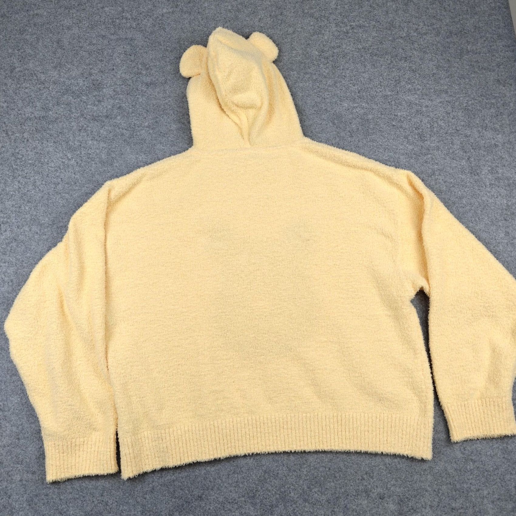 Disney Disney Sweater Womens XL Yellow Winnie the Pooh Hooded Fuzzy Knit Pullover Sportswear Pullover Size XL / US 12-14 / IT 48-50 - 6 Thumbnail