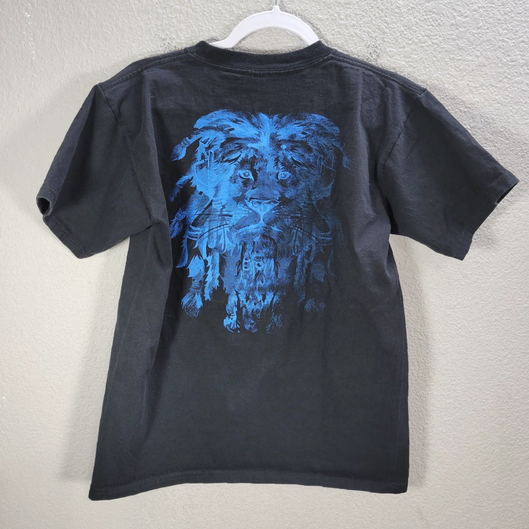 Doublet Vtg Thessh Women's T-Shirt Black Double-Sided Neon LION Sz M Y2K Printed Shirt Womens Kid/Adult? Size M / US 6-8 / IT 42-44 - 4 Thumbnail
