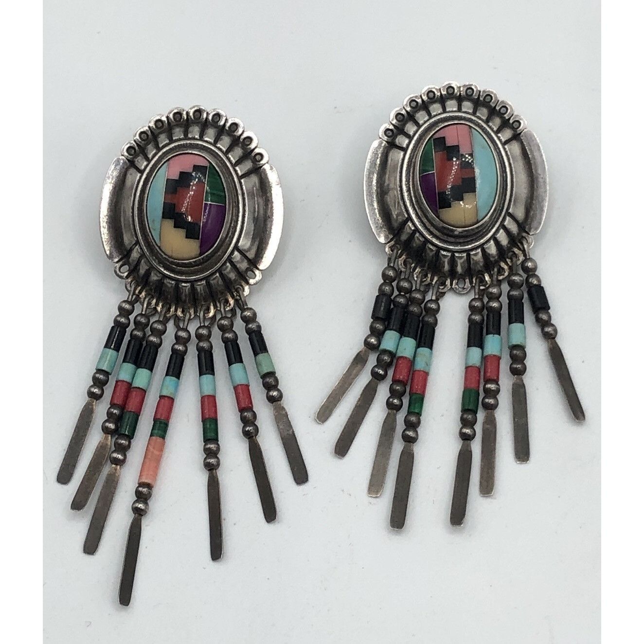 Other Vintage Sterling Silver Southwestern Turquoise Stone Bead Ta Size ONE SIZE - 1 Thumbnail