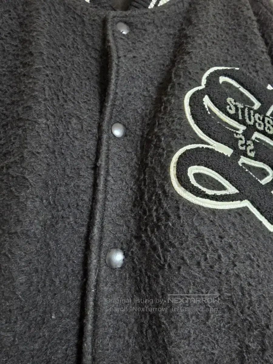 Stussy Stüssy Black Shaggy Wool Baseball Jacket XXL. Size US XXL / EU 58 / 5 - 5 Thumbnail