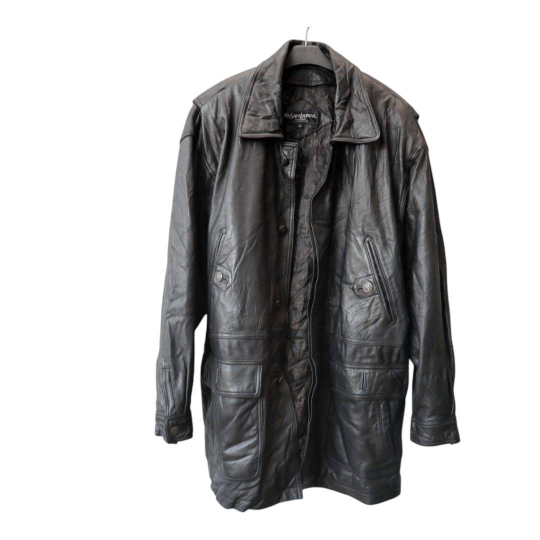 Yves Saint Laurent 🔥Rare Vintage Yves Saint Laurent YSL leather Jacket black Size US L / EU 52-54 / 3 - 2 Thumbnail