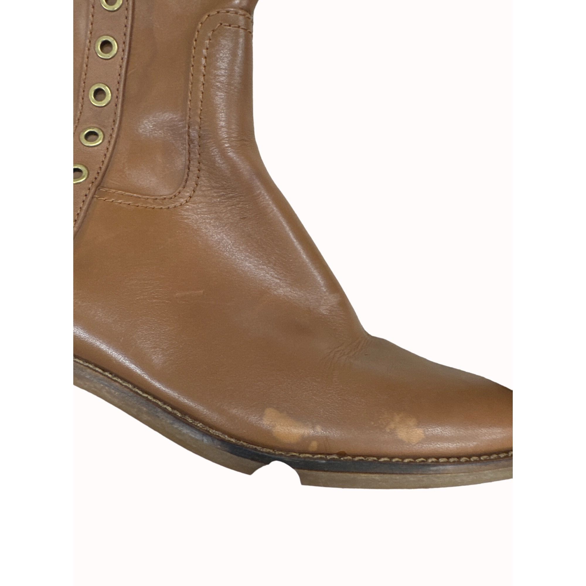 Michael Kors Michael Kors women’s over knee brown studded leather boots s Size US 10 / IT 40 - 11 Thumbnail