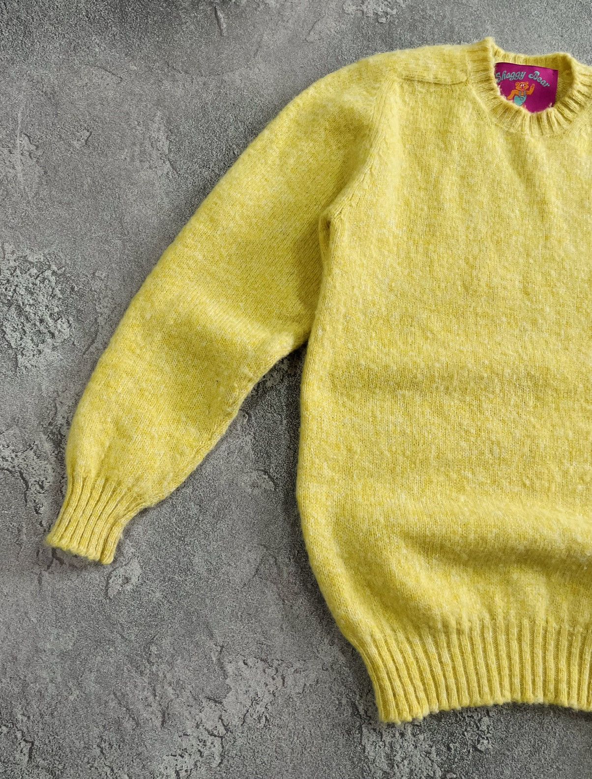 Howlin' Howlin’ Shaggy Bear Yellow Sweater 100% Pure Wool Scotland Size US M / EU 48-50 / 2 - 3 Thumbnail