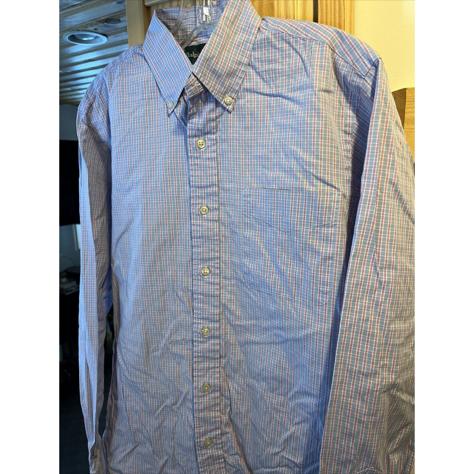Ralph Lauren Ralph Lauren Men’s 15.5 M Blue Red Check LS Cotton Shirt Size US M / EU 48-50 / 2 - 6 Thumbnail