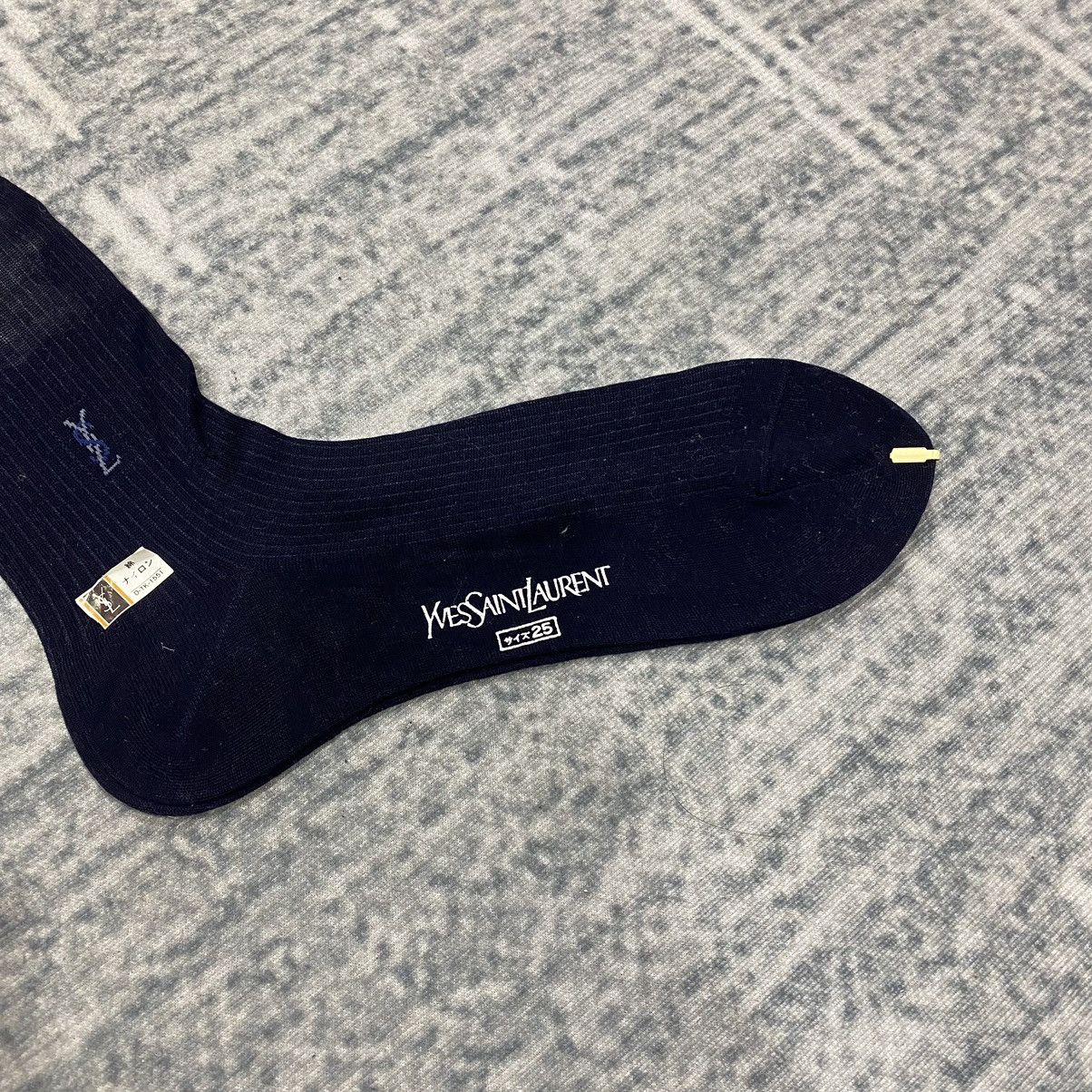 Designer × Yves Saint Laurent Ysl Chaussettes Socks NOS Size ONE SIZE - 3 Thumbnail