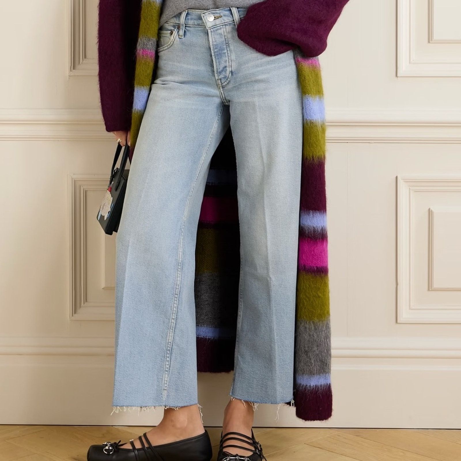 RE/DONE New re/done Mid Rise Wide Leg Crop - 23 - $295 Size 23" - 1 Thumbnail