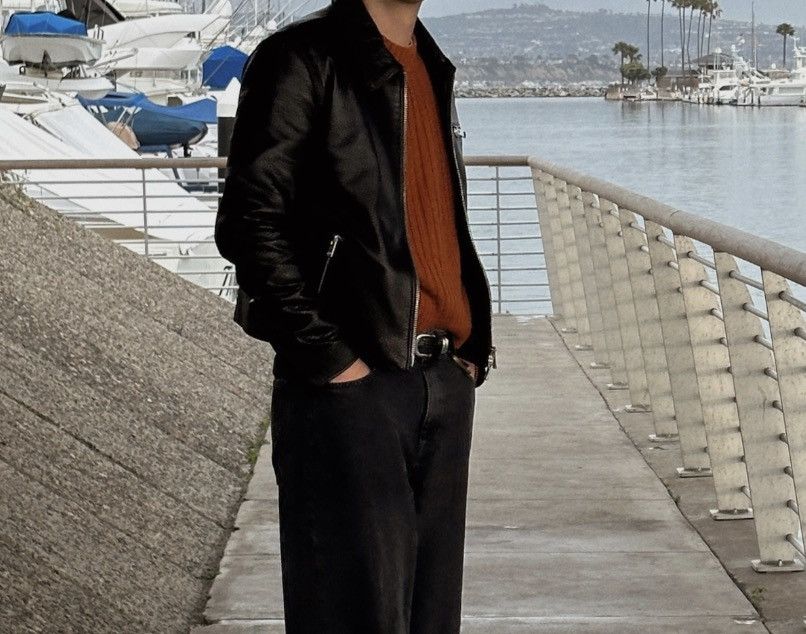 Pearled Ivory GRAIN BLOUSON JACKET (BLACK) Size US M / EU 48-50 / 2 - 7 Thumbnail