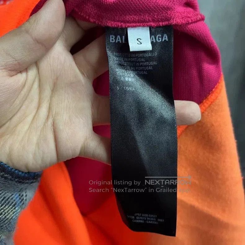 Balenciaga Balenciaga Red Orange Stripe Logo Polo. Size US S / EU 44-46 / 1 - 6 Thumbnail