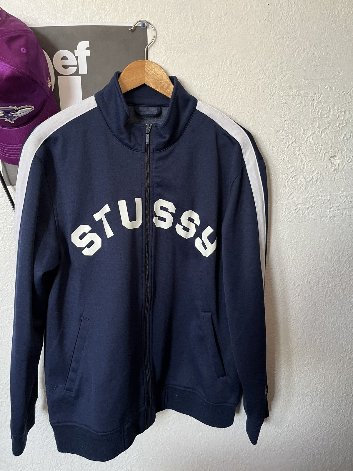 Stussy × Vintage vintage 90s stussy track jacket Size US L / EU 52-54 / 3 - 5 Thumbnail