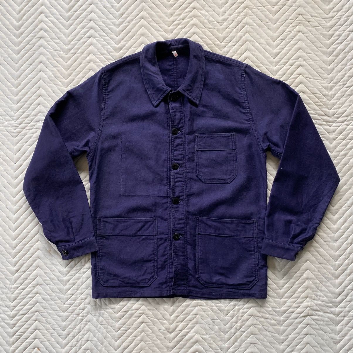 Vintage VINTAGE 60s ADOLPHE LAFONT MOLESKIN CHORE JACKET Size US S / EU 44-46 / 1 - 1 Thumbnail